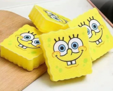 海绵宝宝洗碗棉去污清洁双面百洁布厨房日用卡通海绵擦不沾油抹布