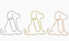 卡通创意金属小狗办公用品回形针书签学生纸夹异形曲别针