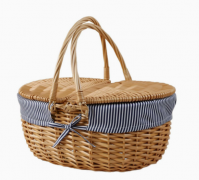 柳编野餐篮子手工编织篮藤编篮伴手礼手提菜篮子收纳藤编鸡蛋筐